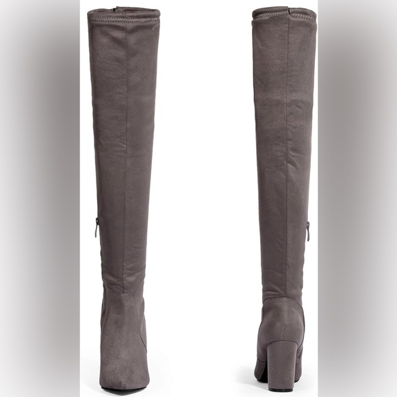 Dream Pairs Above Knee Boots Block Heel - Gray - Size 7 - NWOT - Picture 8 of 9